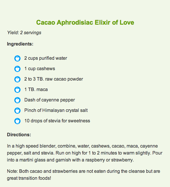 Cacao Aphrodisiac Elixir of Love